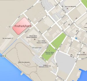 Map of JABSOM Parking Lot